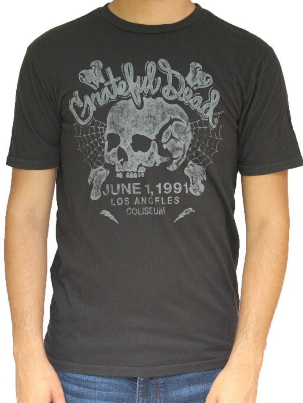 Chaser Grateful Dead Live Men's Black Graphic T-Shirt